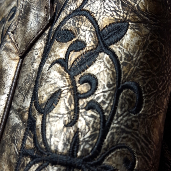 NIB Corral TEEN vintage bronze black boots size 6 - Picture 6 of 14